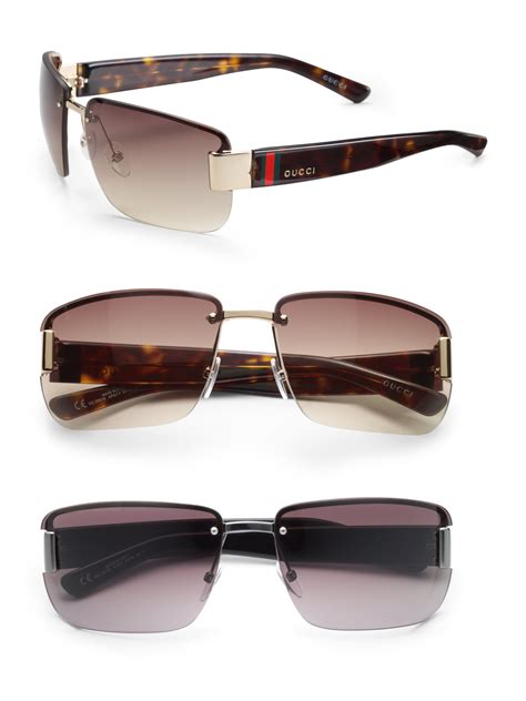 gucci black shades for men|Gucci rimless sunglasses men's.